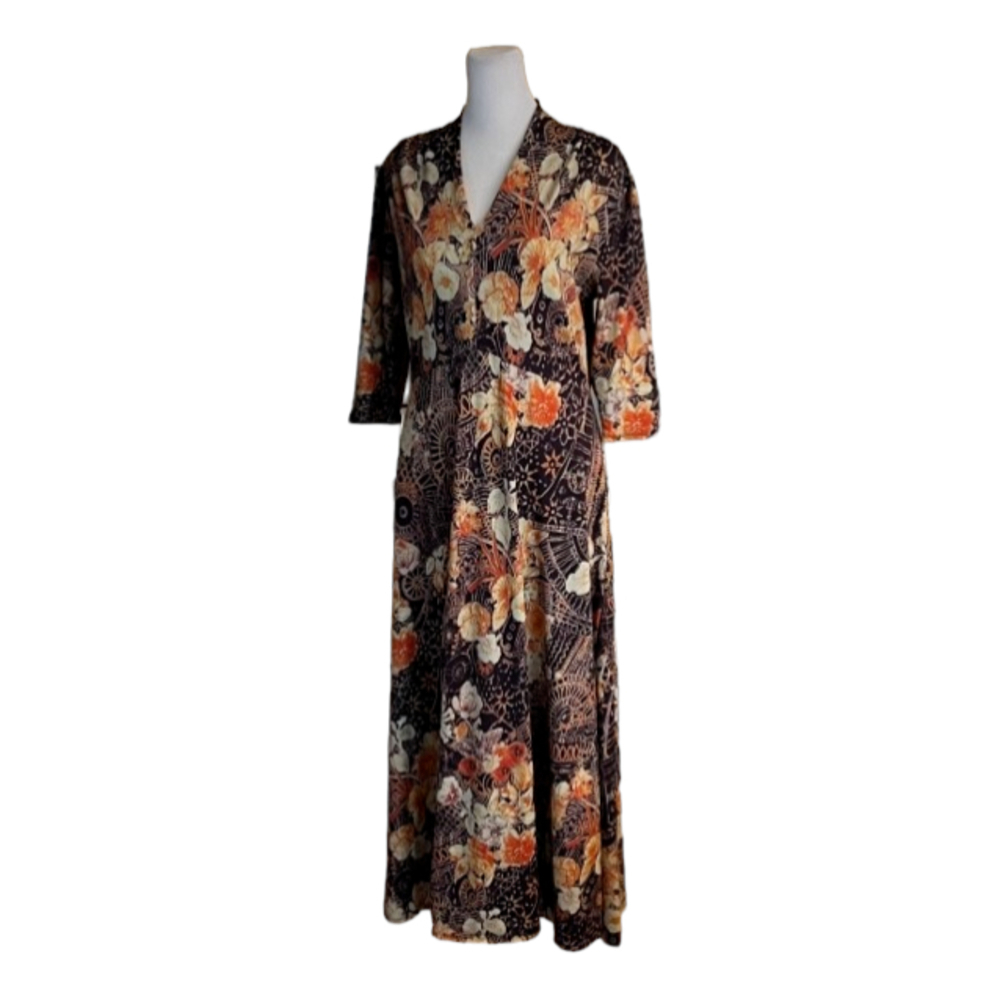 Soft Surroundings Vneck Maxi Floral Adamaris Dress Size Small